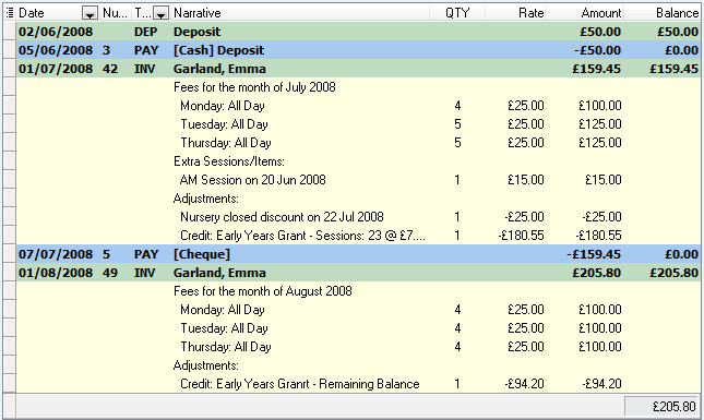 Account History